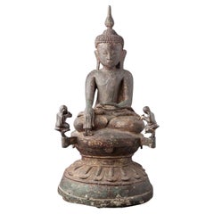 Statue spéciale Ava Bouddha d'origine de Birmanie en bronze