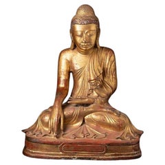 Sondere Mandalay-Buddha-Statue aus Bronze aus Burma