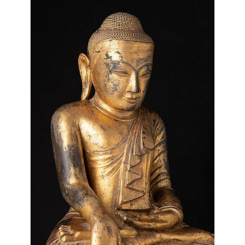 Special Burmese Wooden Buddha Statue from Burma For Sale 7