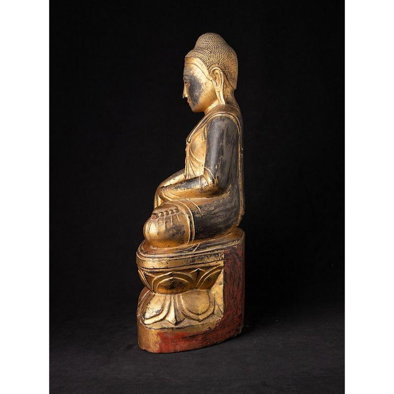 Special Burmese Wooden Buddha Statue from Burma For Sale 3