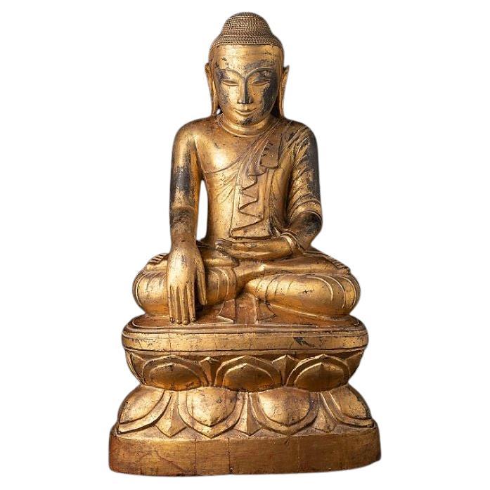 Special Burmese Wooden Buddha Statue from Burma For Sale
