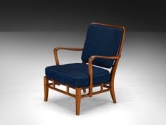 Chaise longue spéciale Carl-Axel Acking de Own Home en acajou et laine