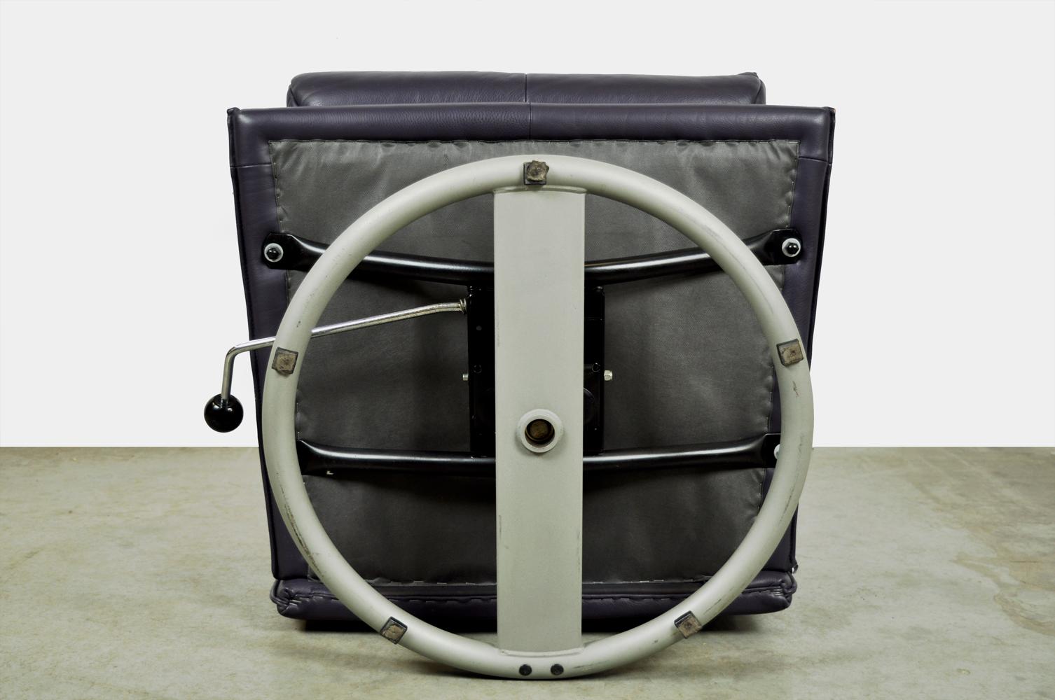 Special color leather lounge chair 418 Torino BMP by Rolf Benz, Germany 80s 7