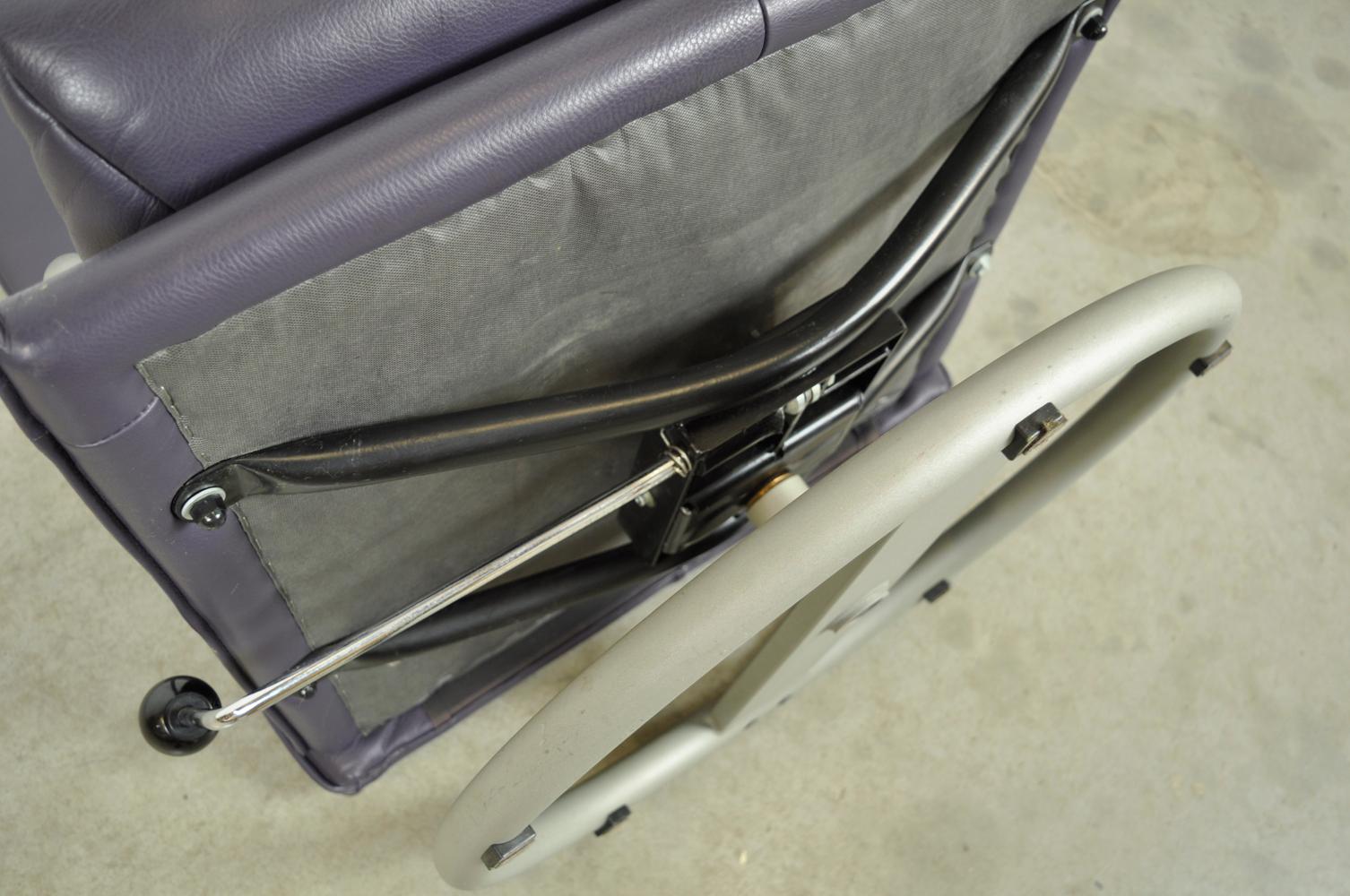 Special color leather lounge chair 418 Torino BMP by Rolf Benz, Germany 80s 8