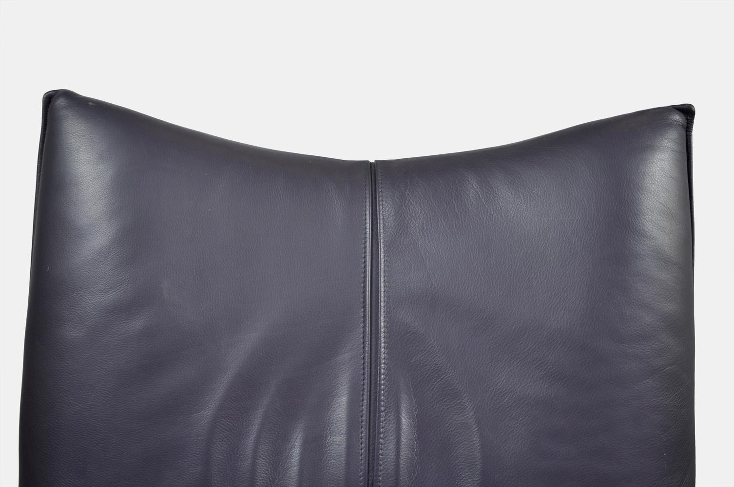 Special color leather lounge chair 418 Torino BMP by Rolf Benz, Germany 80s 9