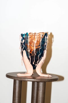 Vase 'Special Colour', groß / Smaragd, klarer Rubin und Lachs von Gaetano Pesce