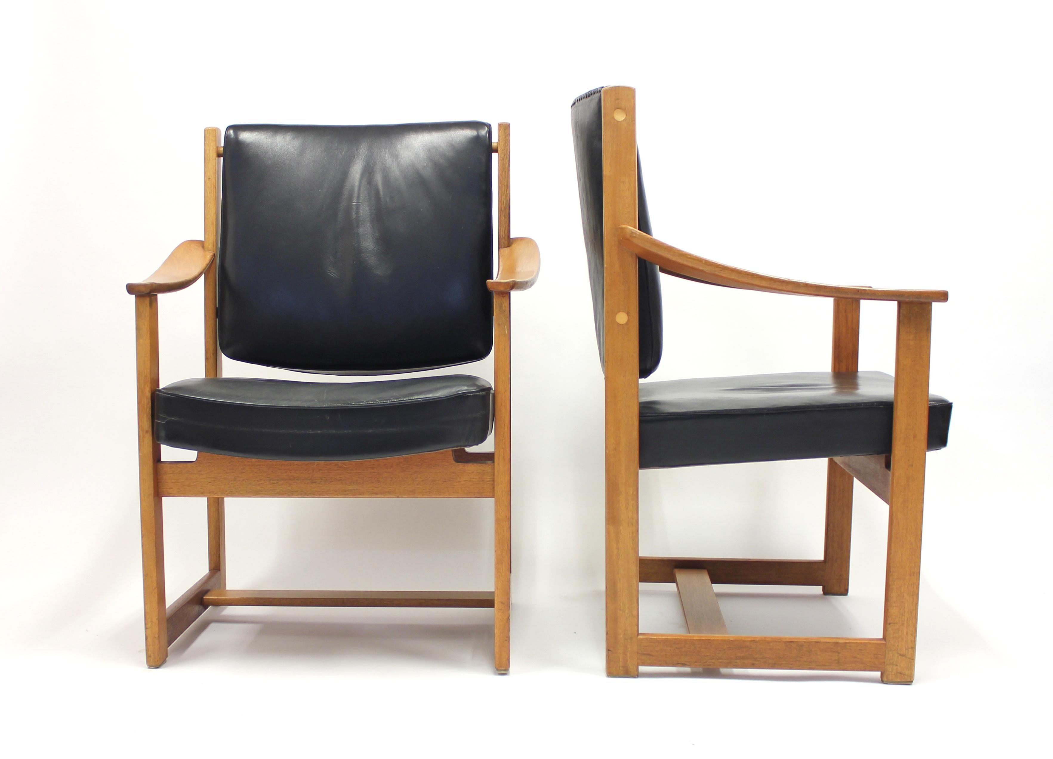 Scandinavian Modern Special Commission Armchairs by Sven Kai Larsen for NK, 1960s, Set of Two For Sale