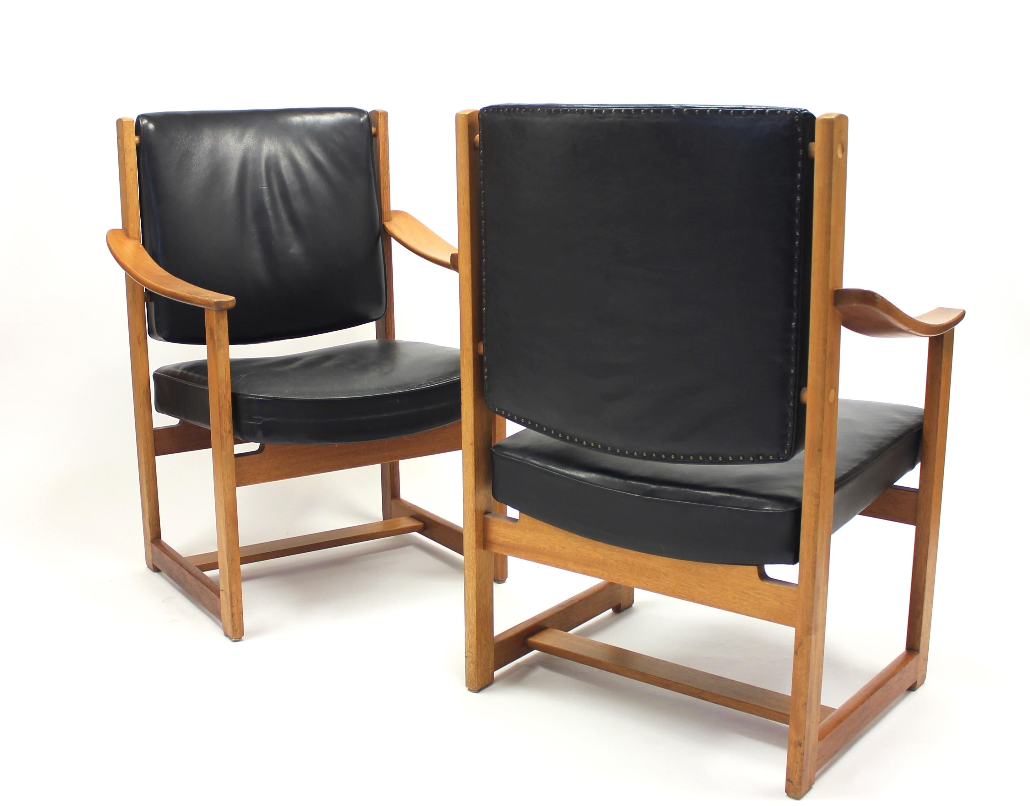 Mid-20th Century Special Commission Armchairs by Sven Kai Larsen for NK, 1960s, Set of Two For Sale