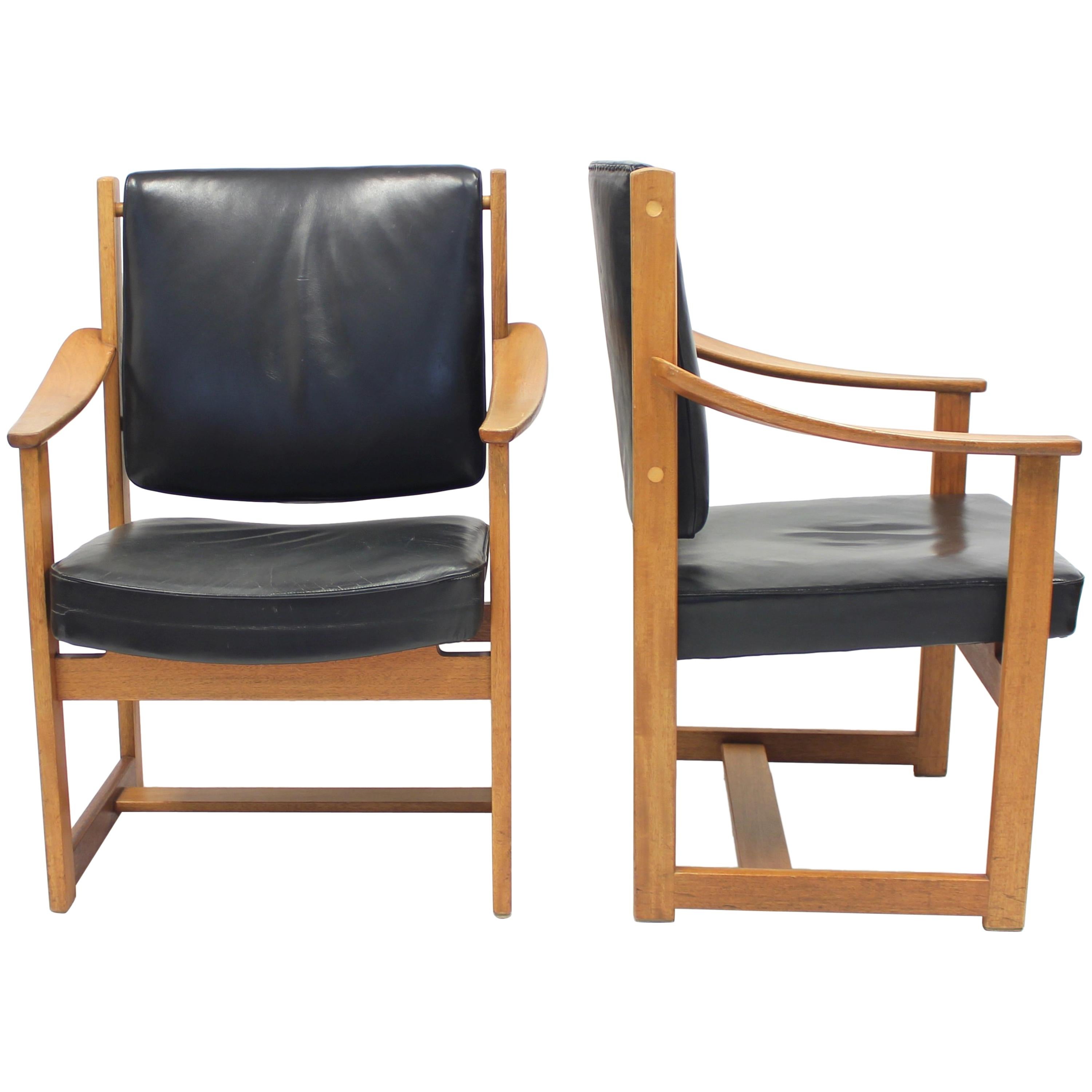 Special Commission Armchairs by Sven Kai Larsen for NK, 1960s, Set of Two For Sale