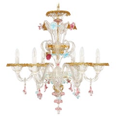 Special custom Toffee Chandelier, 5 arms, multicolour Details by Multiforme
