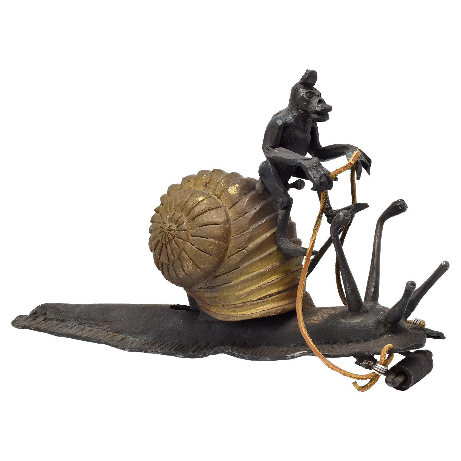 "Special Delivery" Sculpture by Bay Area Blacksmith William Roan For Sale