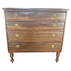 Special Early 19th Century American Sheraton Mahogany Chest of Drawers