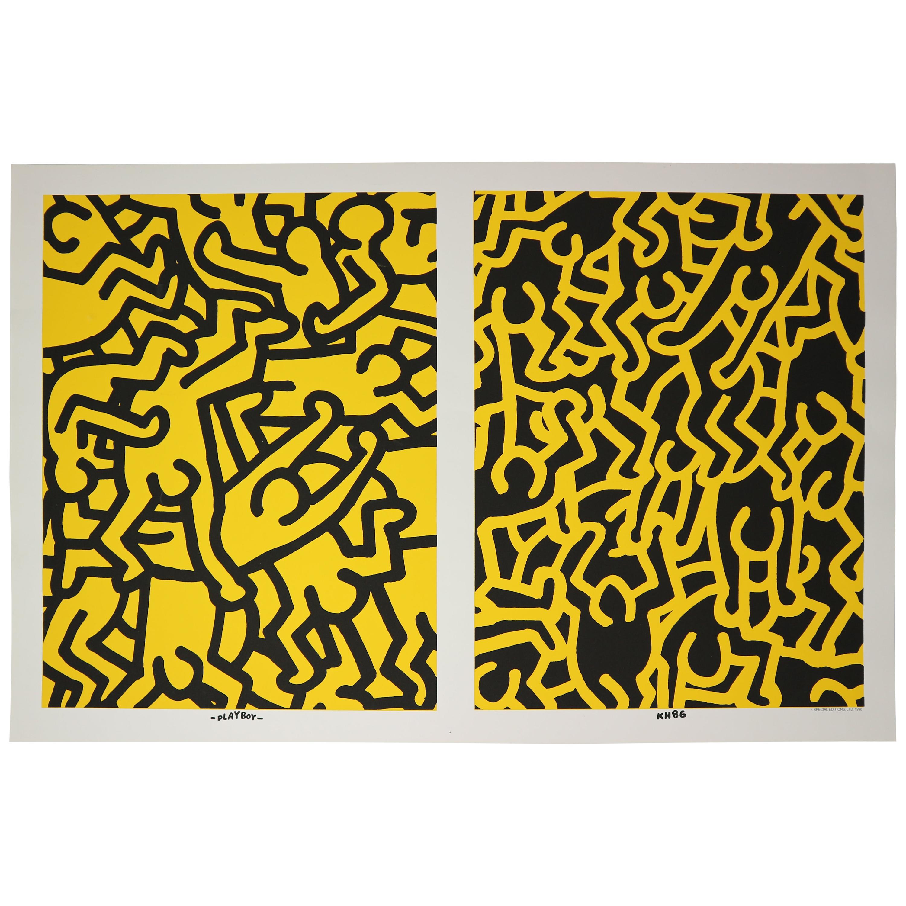 Special Edition silkscreen by Keith Haring "Playboy KH86, " 1990