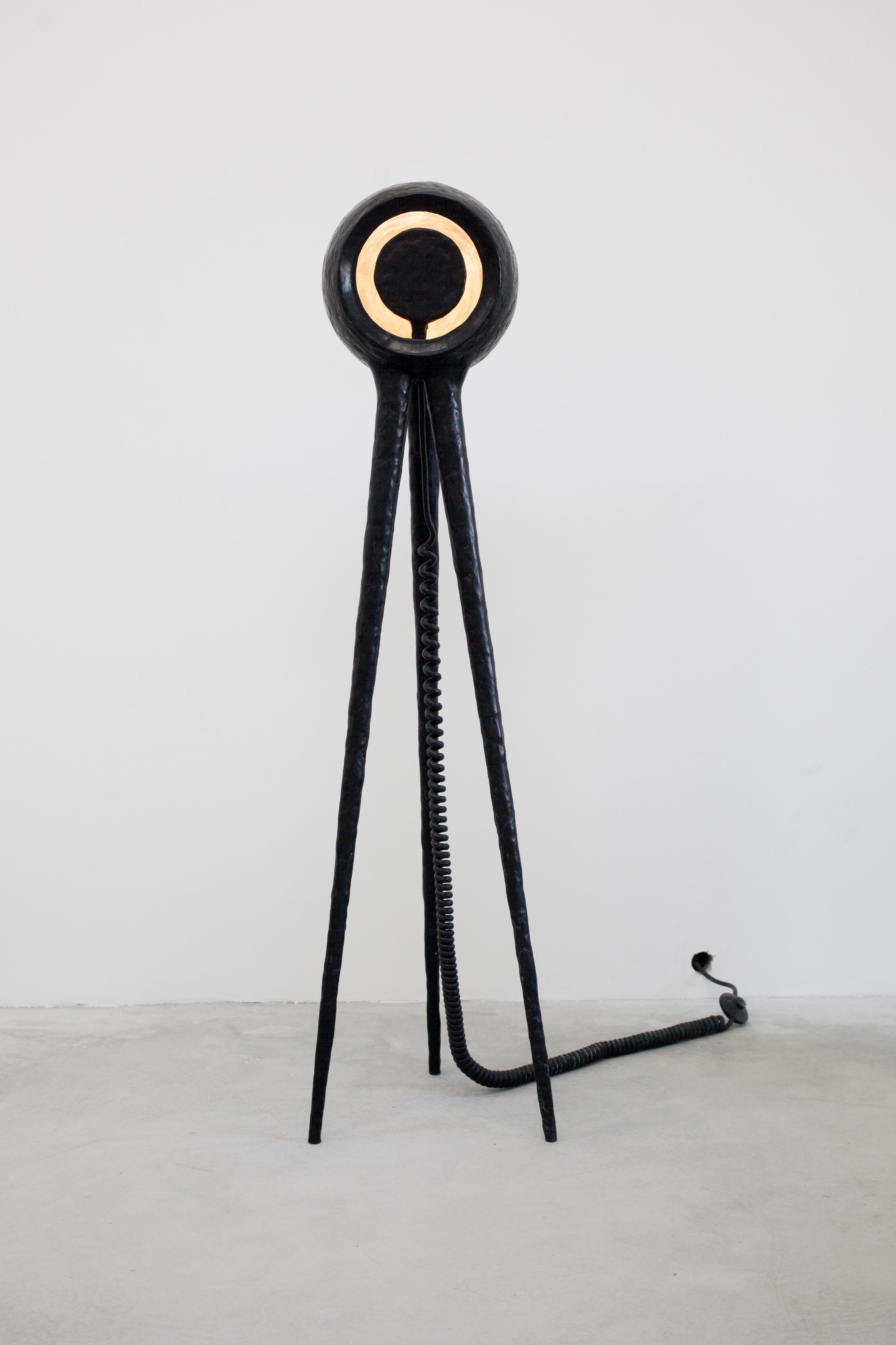 Material Lust [American, b.1981,1986]
Special Edition Crepuscule Floor Lamp, 2017 
Shown in black epoxy with brushed brass interior 
Measures 58