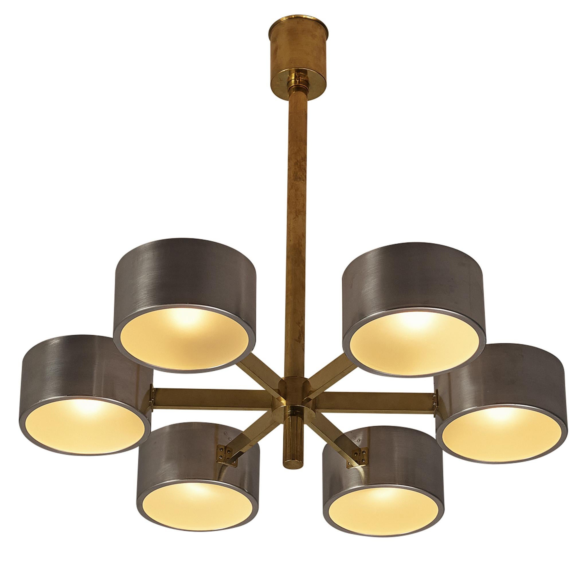 Special Edition Hans-Agne Jakobsson Chandelier in Brushed Aluminum