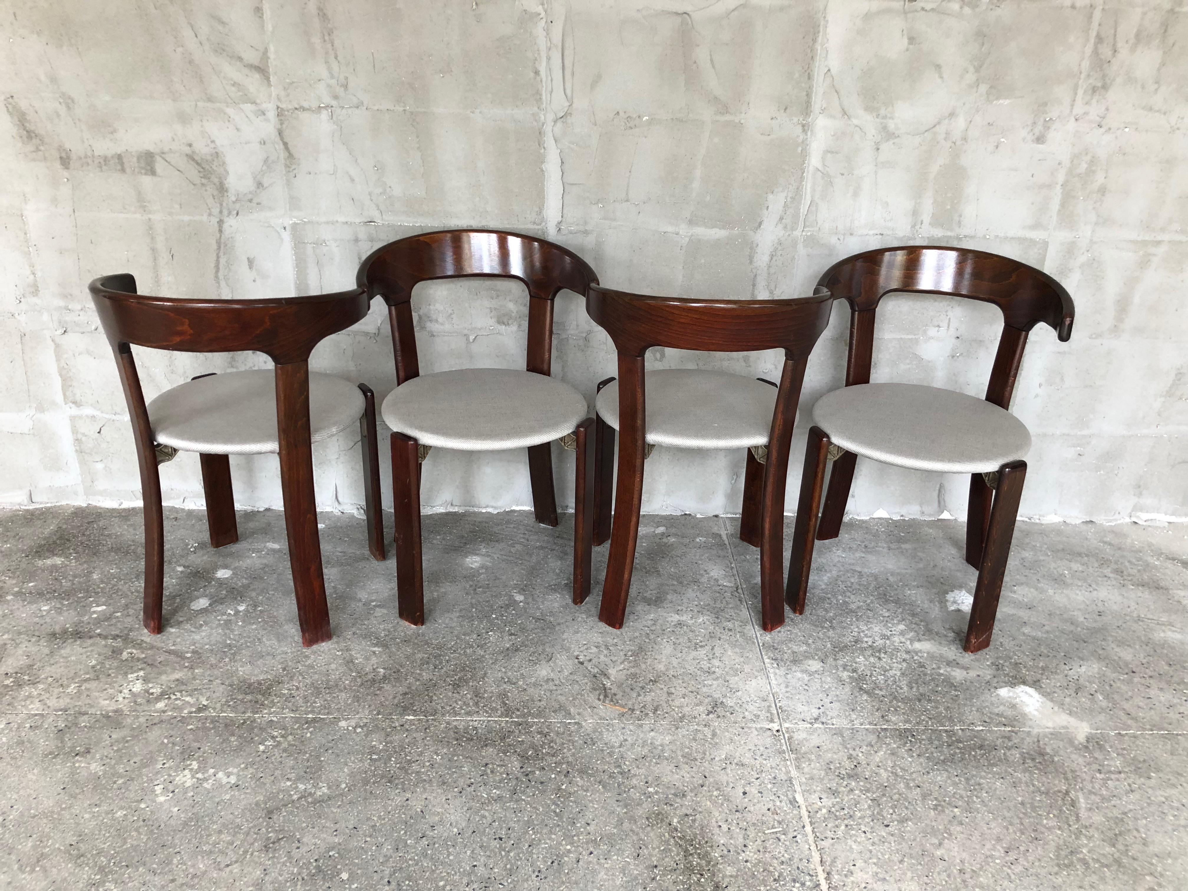 Special Edition of Bruno Rey's Armchairs for Kusch & Co, 1970s, Set of Four For Sale 5