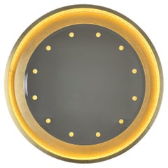 Miroir rond Orbis édition spéciale, cadre en laiton, biseau et illusion sur mesure