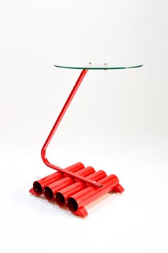 Special Edition Side Table in Steel, Aluminum & Glass by Eguiarte & Eguiarte