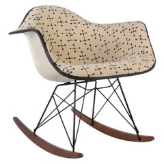 Special Edition Upholstered Eames Dots White Arm Shell with RAR Base