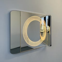 Special Edition Wall Hanging Tryptic Mirror with Illuminated Infinite Pattern