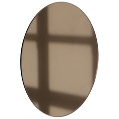 Special Entry Ezgi - Bronze Tinted Orbis™ Round Mirror Frameless Oversized