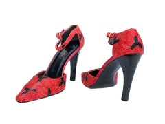 Special for Gucci Collectors! Tom Ford for Gucci FW 2000 Beaded Red Shoes US 8.5