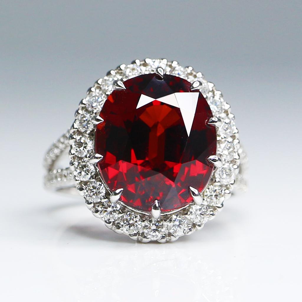 Special, GIA 14K 7.92 Ct Garnet&Diamonds Antique Art Deco Style ...