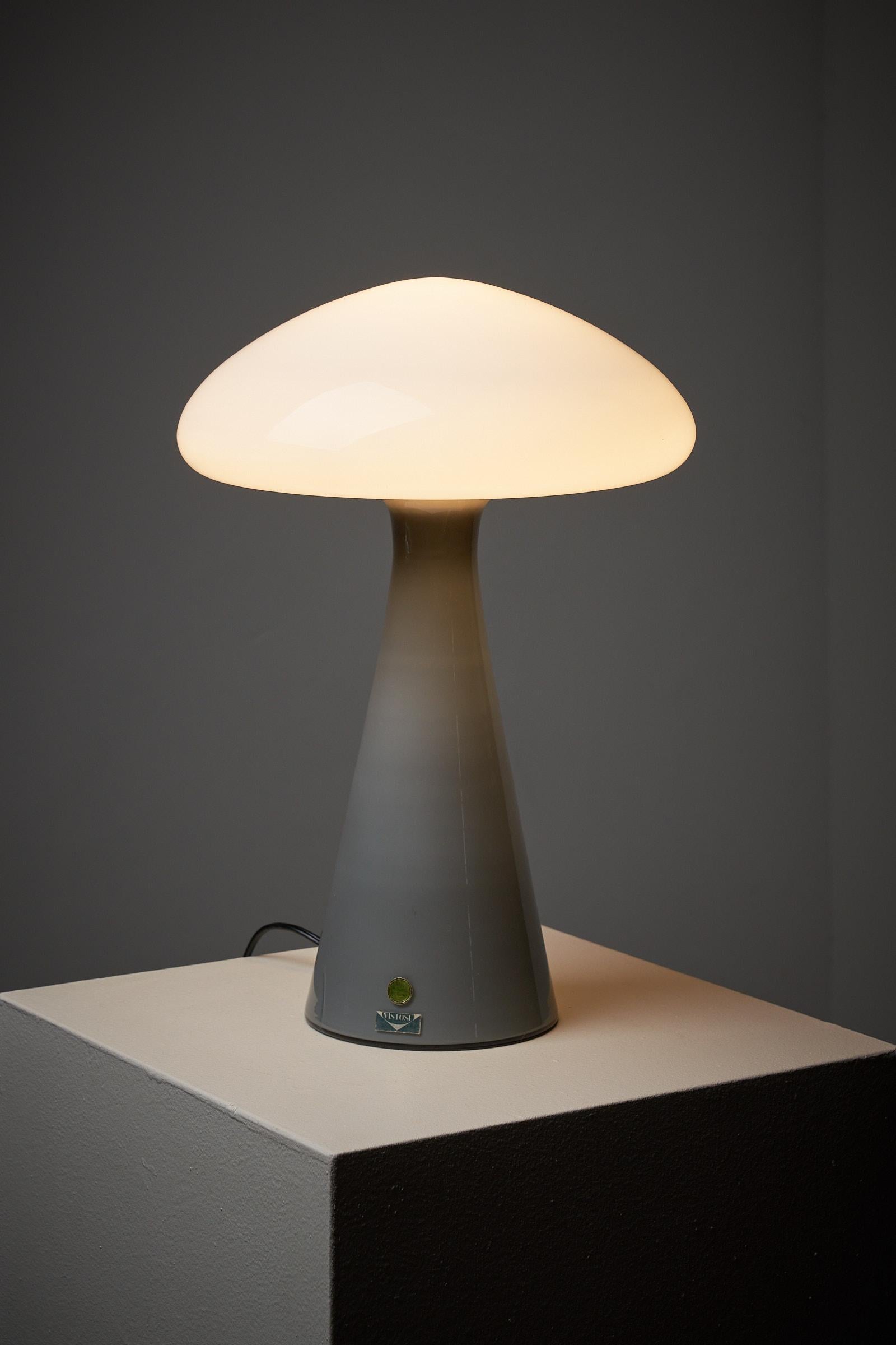 Italian Special Glass Mushroom Table Lamp by Vistosi Italy  For Sale