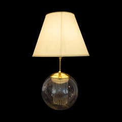 Special glass sphere with inner glass rod table lamp, model from 1965