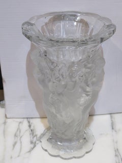 Special! Impressive Large Deluxe Dancing NUDE Standing Glass Sculpture Vase