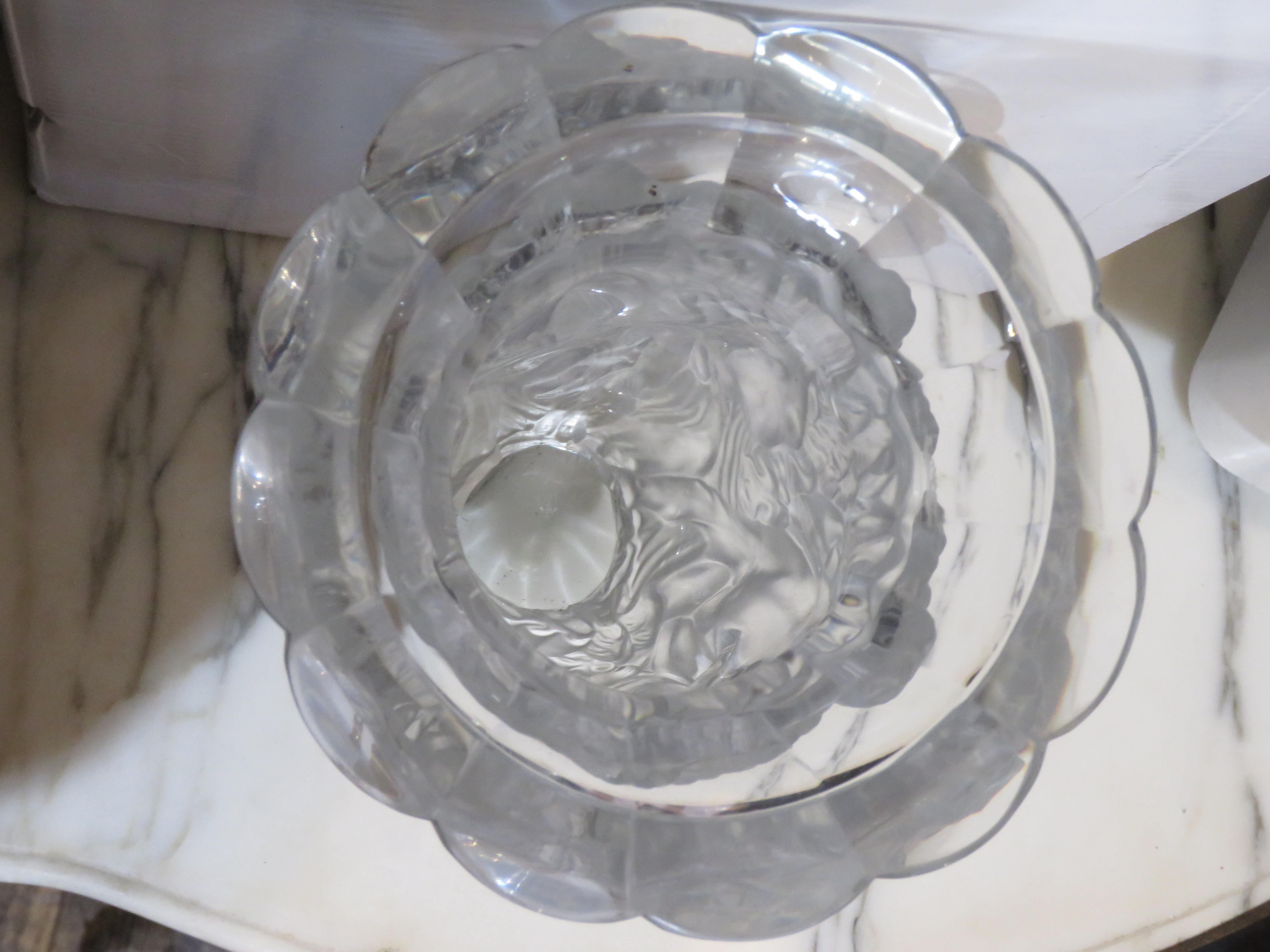 20th Century Special! Impressive Large Deluxe Dancing NUDE Standing Glass Sculpture Vase For Sale