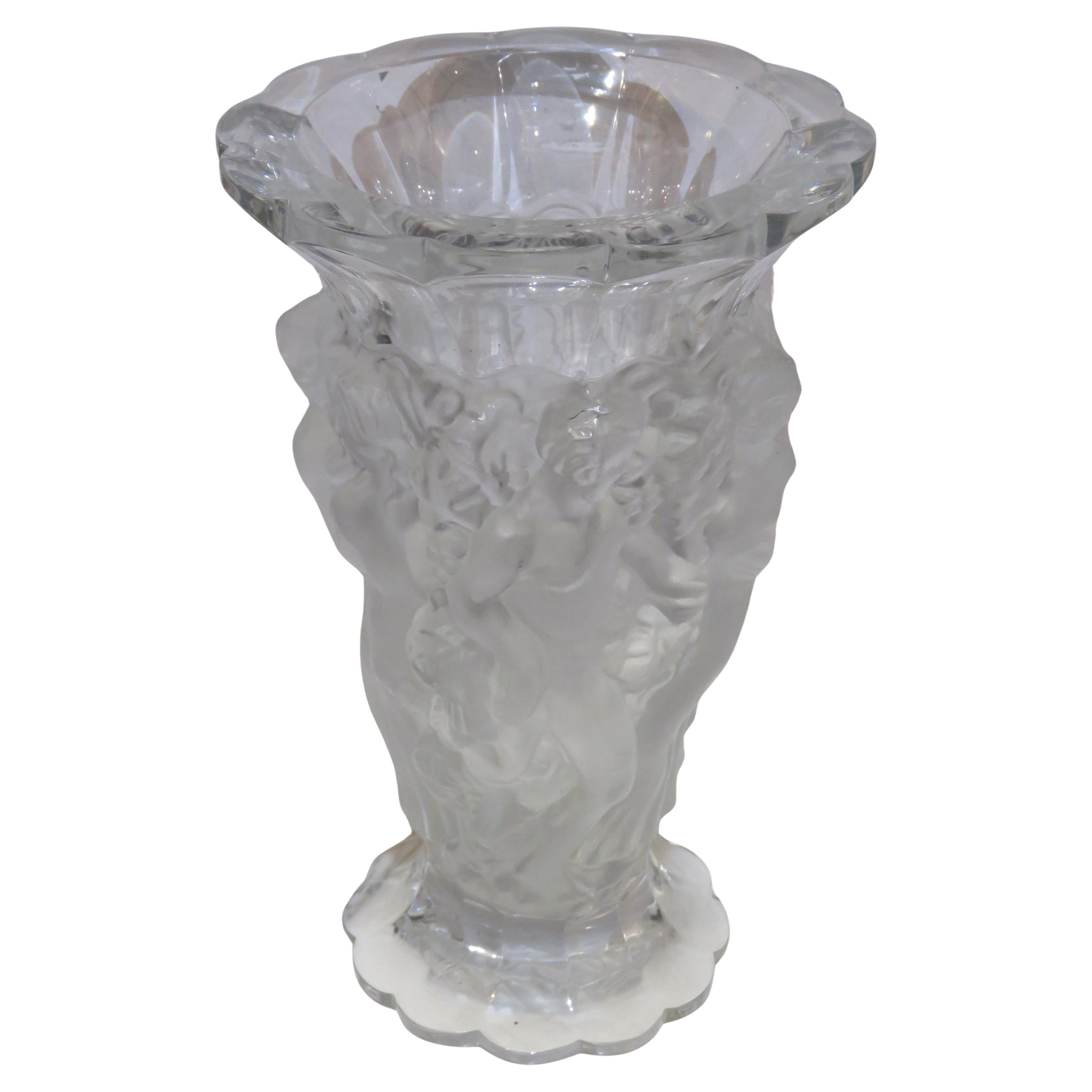 Besonderes! Beeindruckende große Deluxe tanzende NUDE-Skulptur-Vase aus Glasskulptur