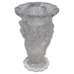 Special! Impressive Large Deluxe Dancing NUDE Standing Glass Sculpture Vase