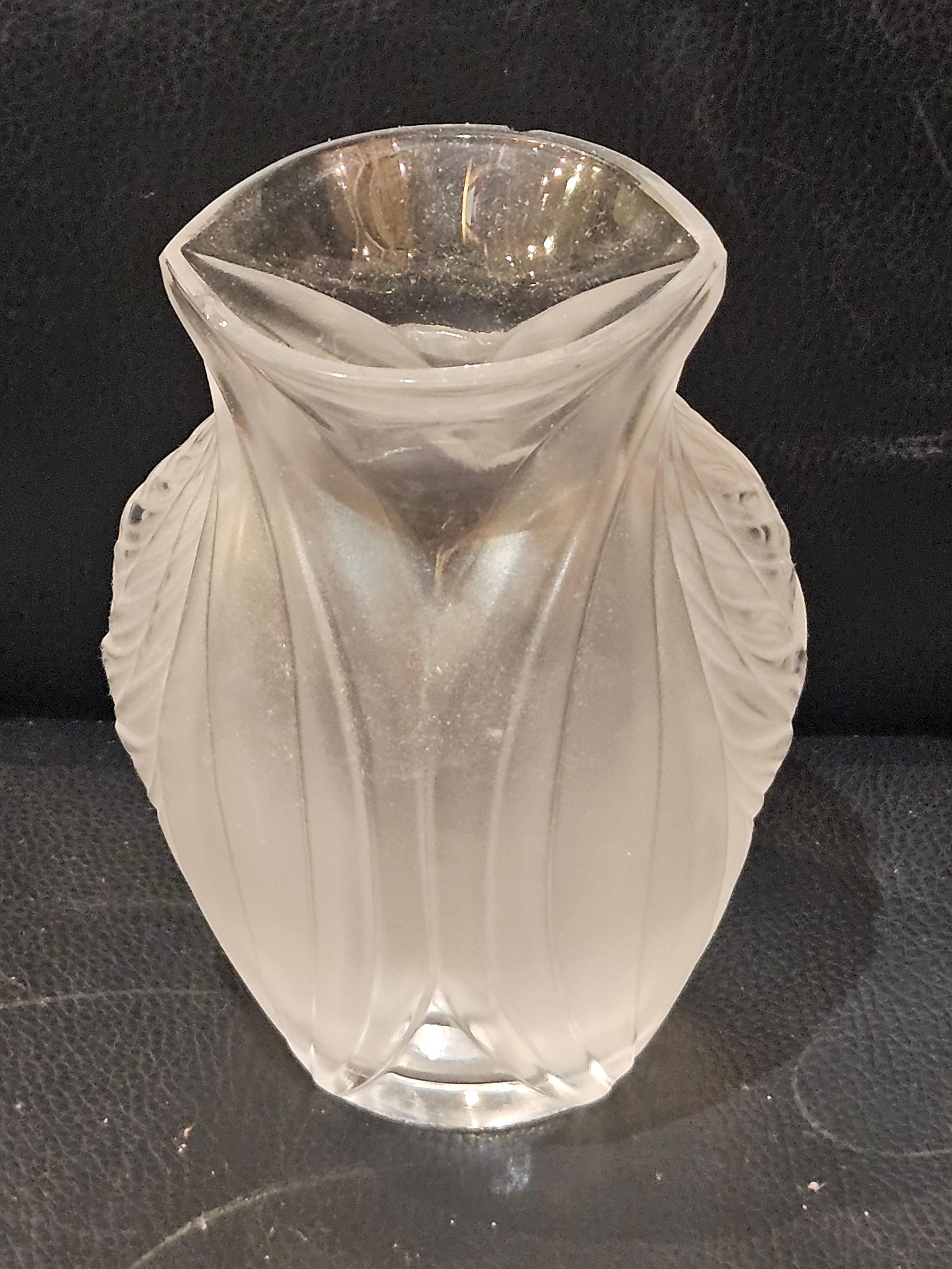 Francese Speciale! Impressionante vaso originale firmato e datato di Marc Lalique Estate