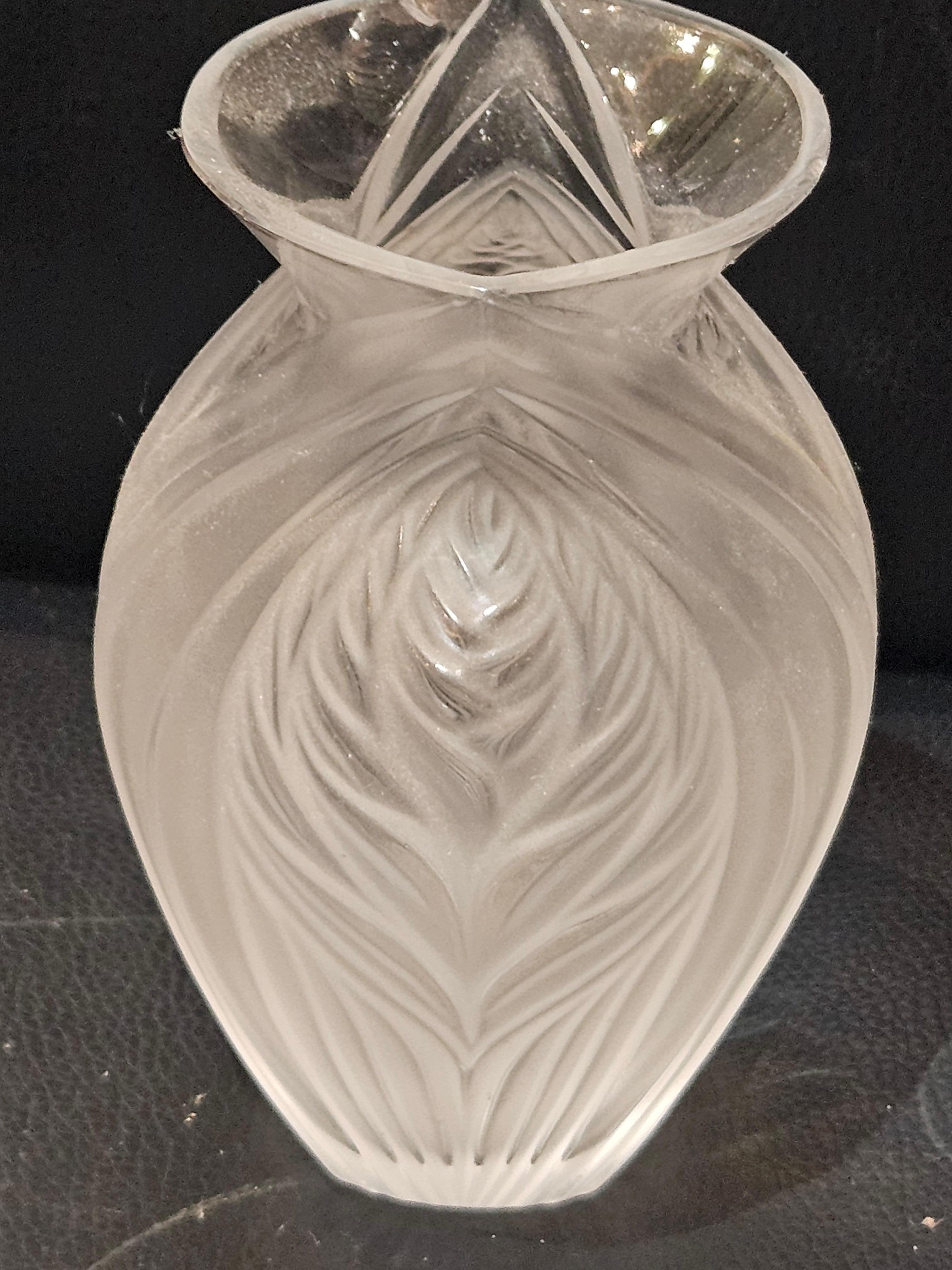 Speciale! Impressionante vaso originale firmato e datato di Marc Lalique Estate In condizioni buone a New York, NY
