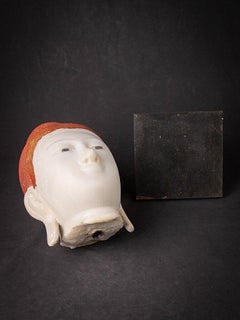 Special Large Antique Marble Buddha Head from Burma