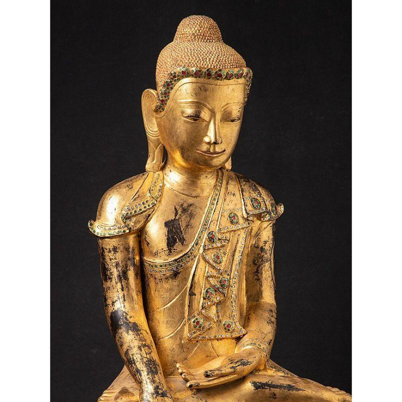 Special Large Antique Shan Buddha Statue from Burma For Sale 5