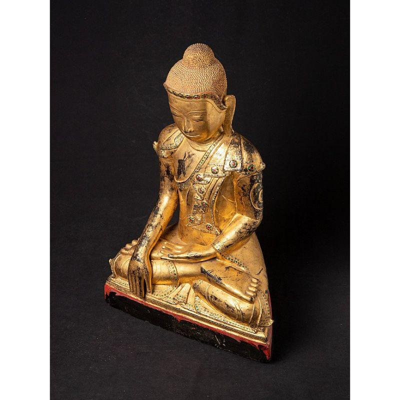 Special Large Antique Shan Buddha Statue from Burma For Sale 7