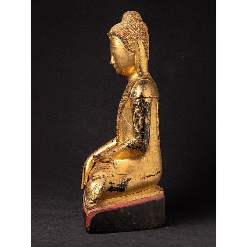 Special Large Antique Shan Buddha Statue from Burma For Sale 1
