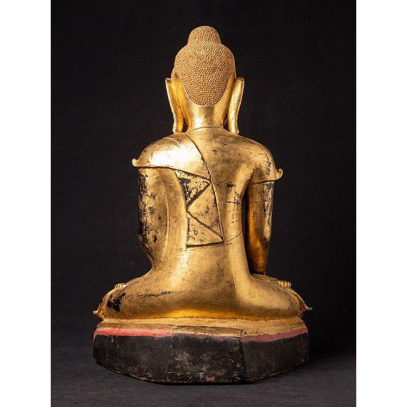 Special Large Antique Shan Buddha Statue from Burma For Sale 2