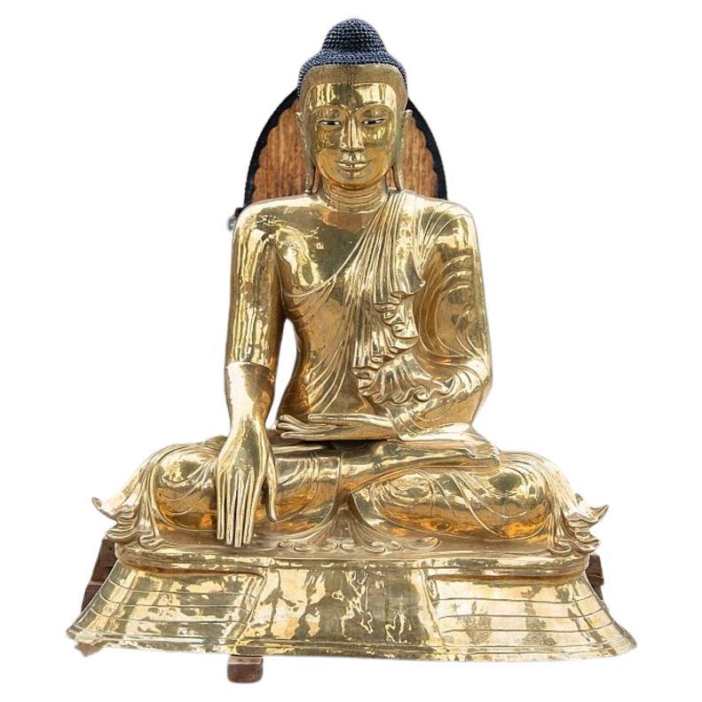 Grande statue spéciale de Bouddha en bronze de Birmanie