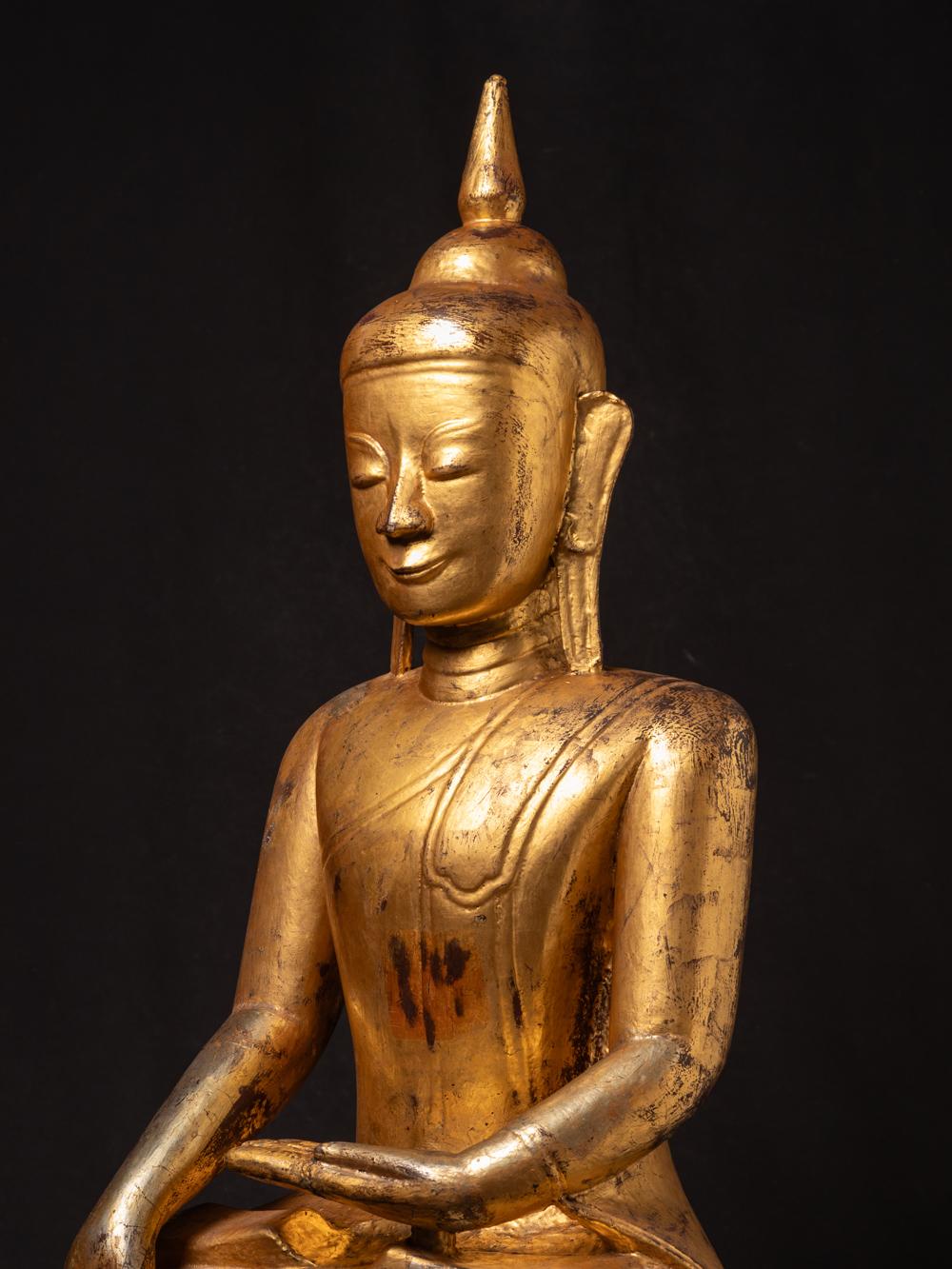 18th Century and Earlier Special large Burmese Buddha statue from Burma in Bhumisparsha mudra For Sale