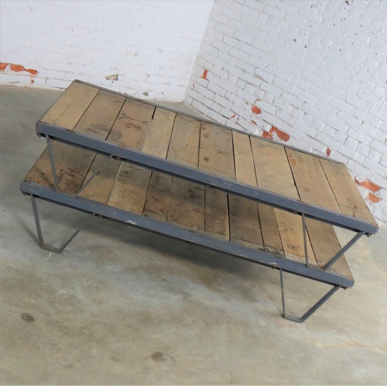 SPECIAL LISTING FOR JACKIE- American Industrial Oak&Steel pallet coffee ...