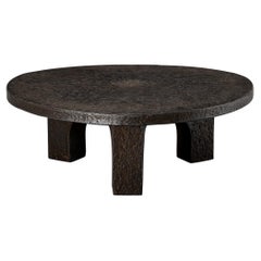 Special Listing for Juliana: Brutalist Round Coffee Table in Stone Look