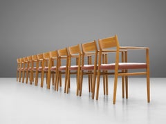 Offre spéciale pour Kavi - 8 chaises Arne Vodder restaurées + Table sculpturale