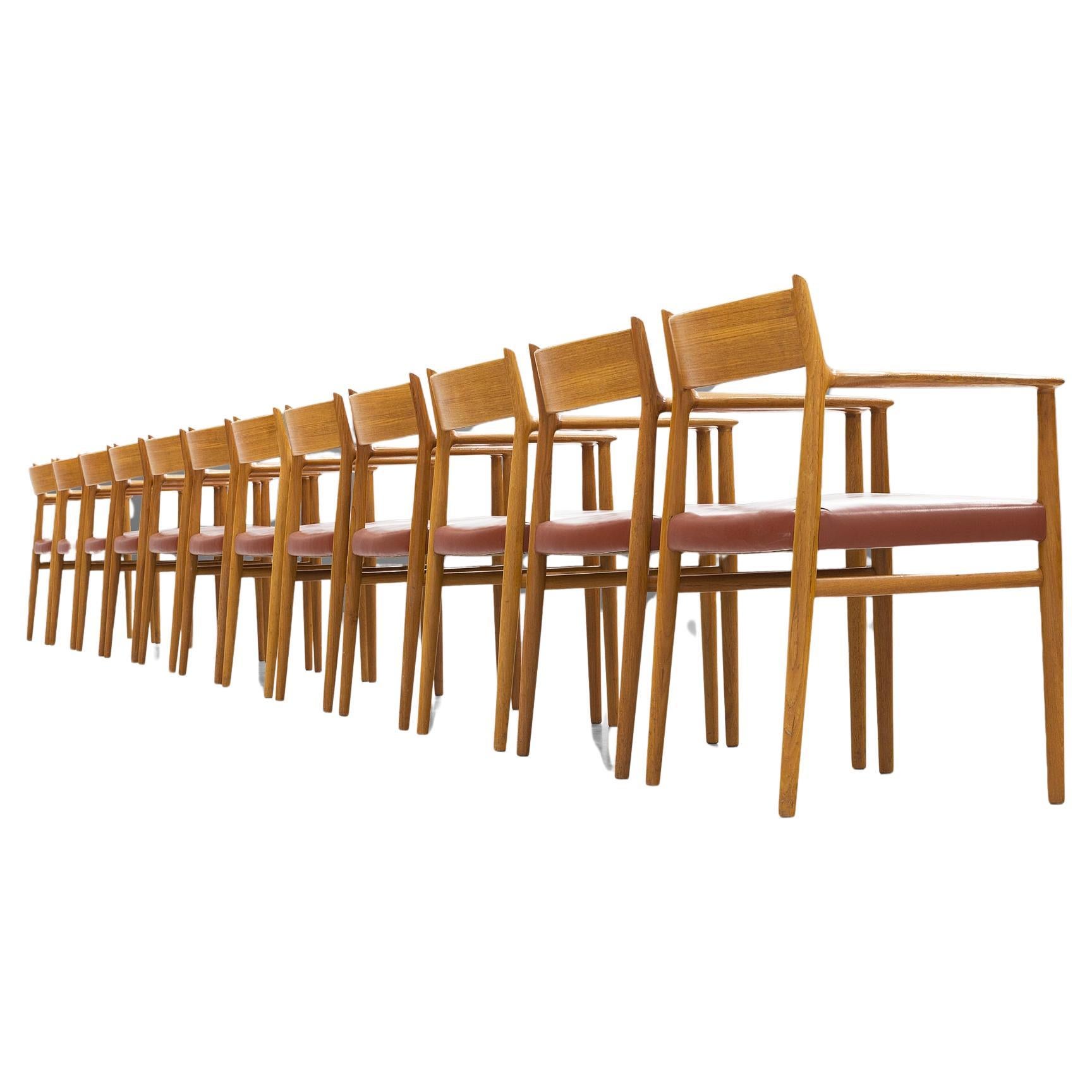 Special Listing For Kavi - 8 x Arne Vodder Chairs restored + Sculptural Table 