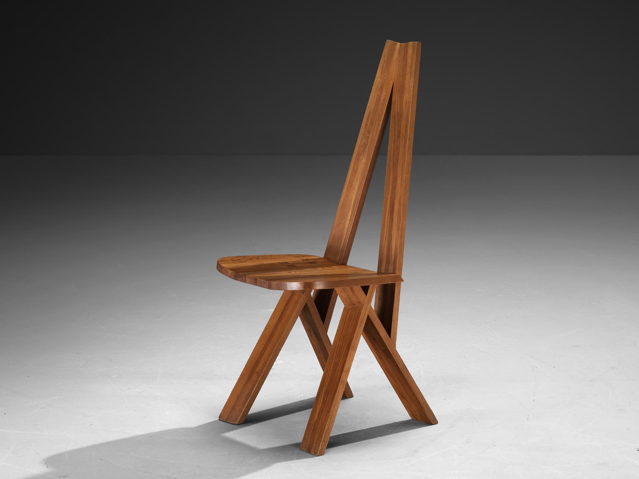 Mid-Century Modern Liste spéciale pour S - Pierre Chapo  Chaise de salle à manger 'S45' en orme massif en vente