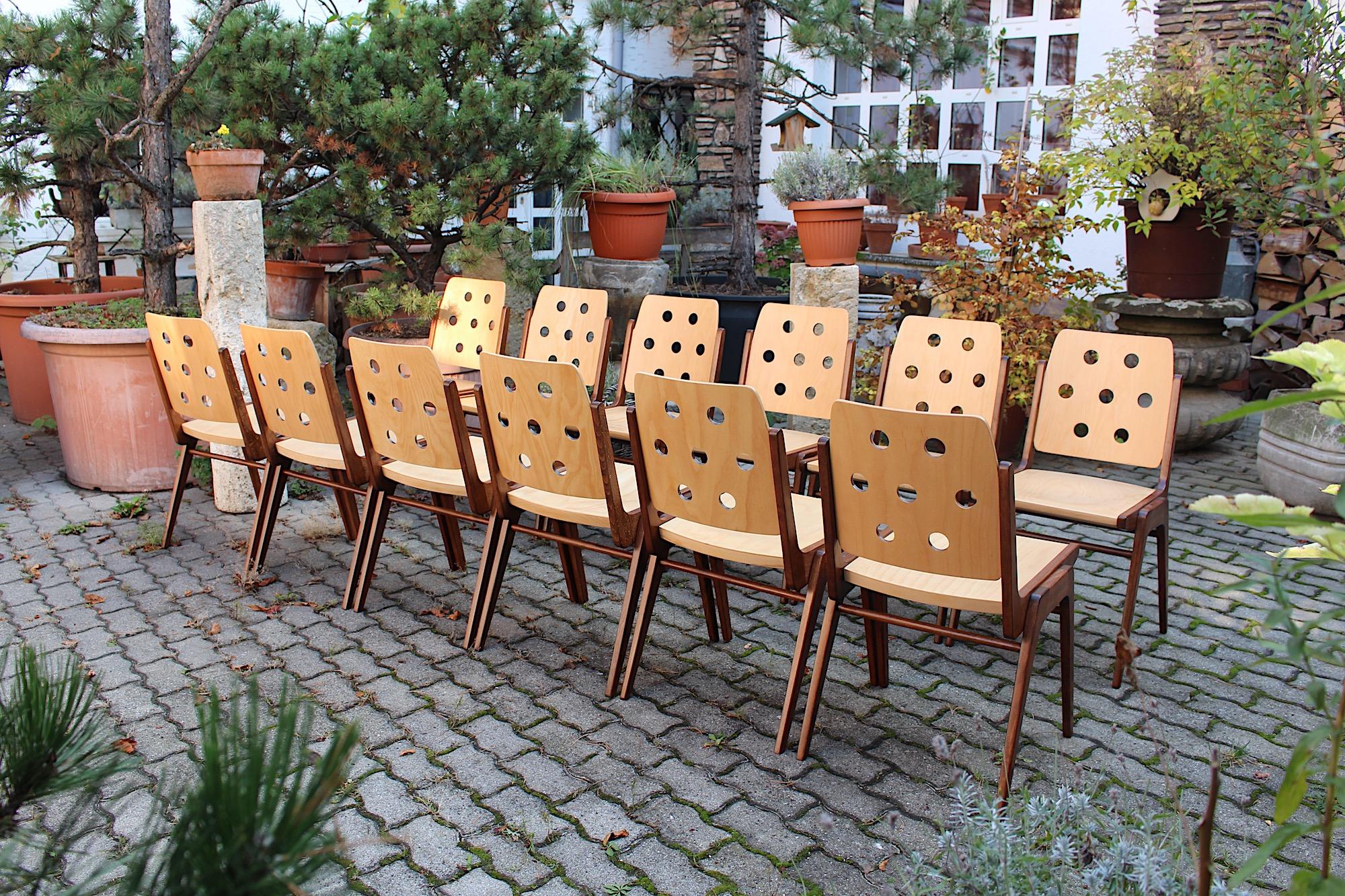 Sonderangebot Mid Century Modern Vintage Sechs Esszimmerstühle Franz Schuster im Angebot 3