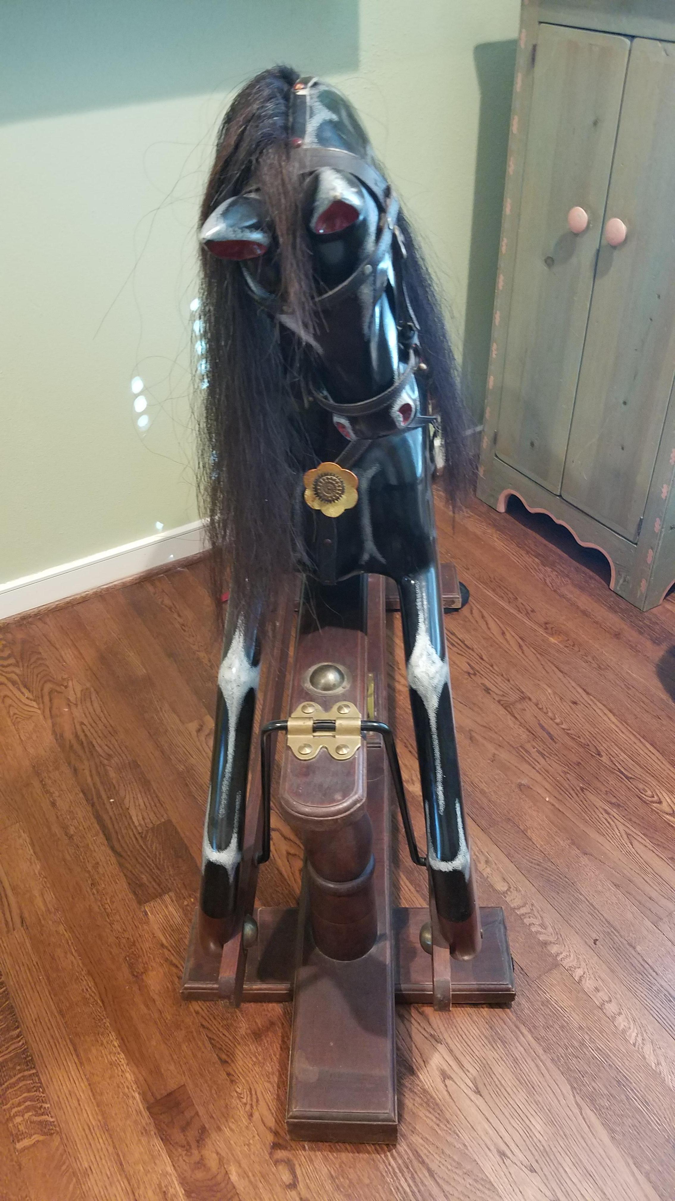 black beauty rocking horse