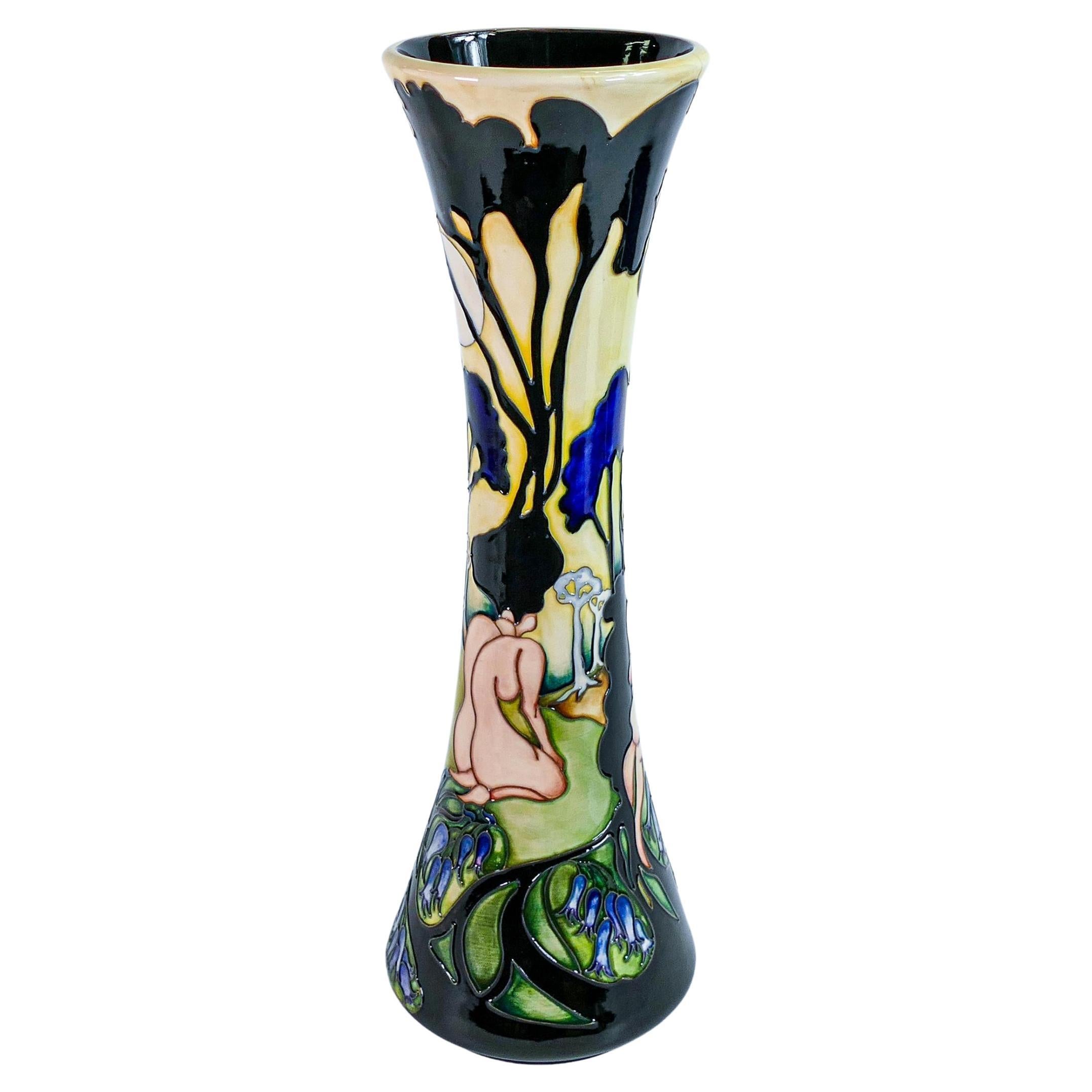 Special MOORCROFT Moon Shadows by Kerry Goodwin LARGE TRIAL trumpet  For Sale